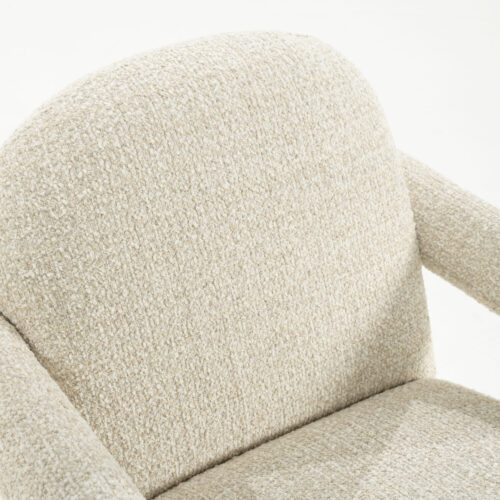 Fauteuil Monica Grove Bouclé - Beige - Afbeelding 5