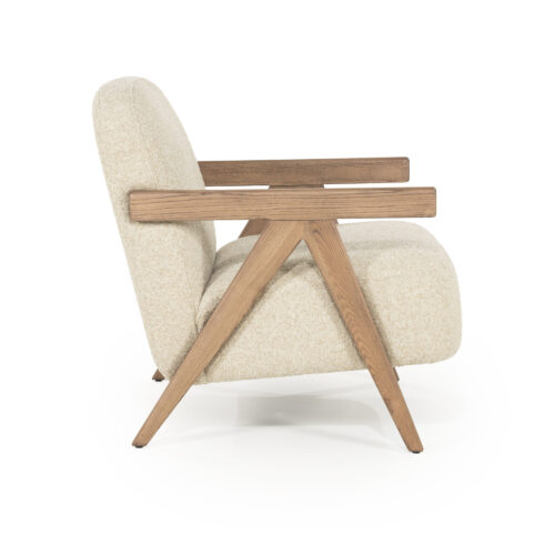 Fauteuil Francis Grove Bouclé - Beige - Afbeelding 15