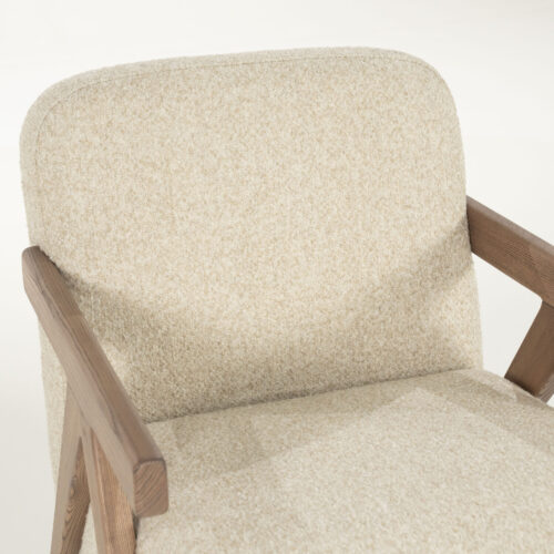 Fauteuil Francis Grove Bouclé - Beige - Afbeelding 2