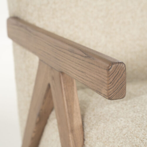 Fauteuil Francis Grove Bouclé - Beige - Afbeelding 4