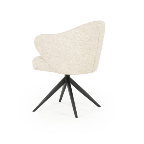Draaibare Eetkamerstoel Connor kleur Beige - Afbeelding 8