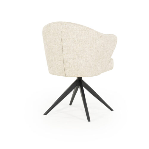 Draaibare Eetkamerstoel Connor kleur Beige - Afbeelding 9