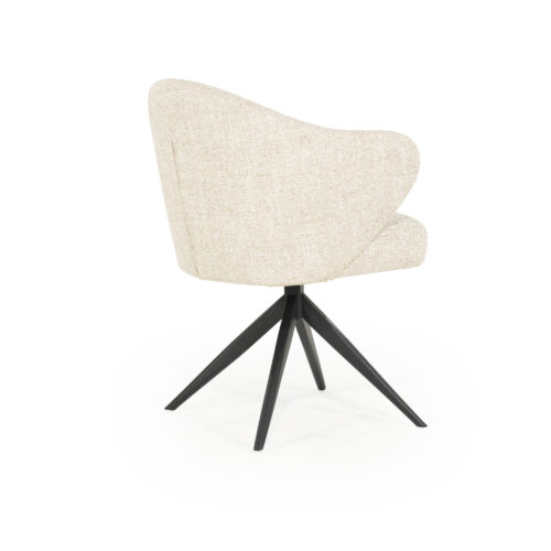 Draaibare Eetkamerstoel Connor kleur Beige - Afbeelding 7