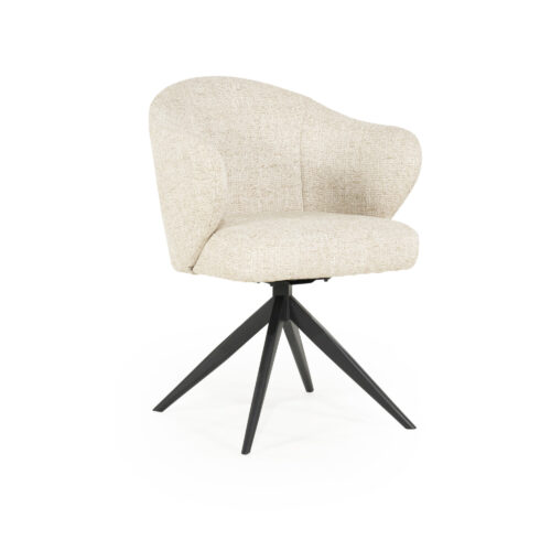 Draaibare Eetkamerstoel Connor kleur Beige
