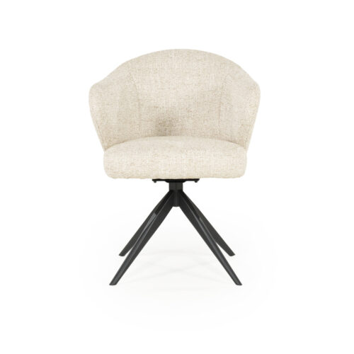 Draaibare Eetkamerstoel Connor kleur Beige - Afbeelding 12