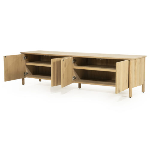 TV meubel Jake Eikenhout 183 cm - naturel - Afbeelding 4