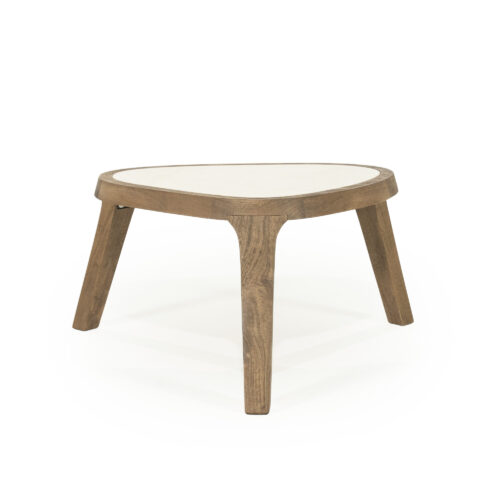 Organische Salontafel Fred Marmer en mangohout - 51 cm