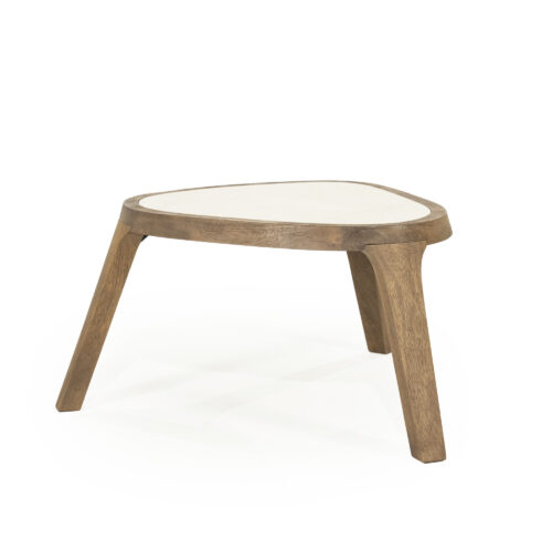 Organische Salontafel Fred Marmer en mangohout - 51 cm - Afbeelding 2