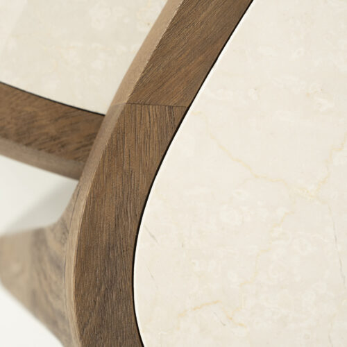 Organische Salontafel Fred Marmer en mangohout - 51 cm - Afbeelding 7