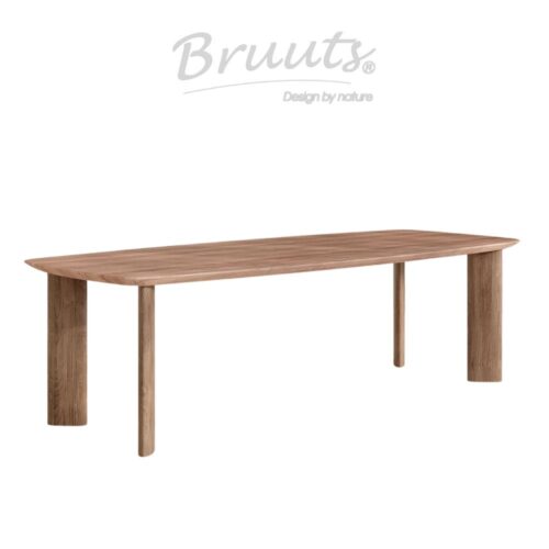 Deens Ovaal Verjongde Rand - Matt Lacquer - Blokpoot Hout Eclipse - Elmwood