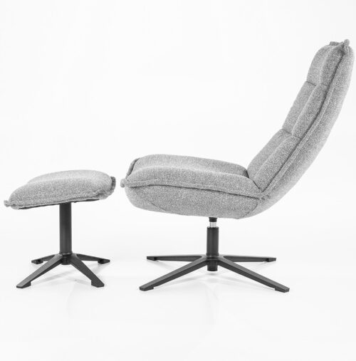 Fauteuil Marcus met voetenbank Licht grijs - Afbeelding 16