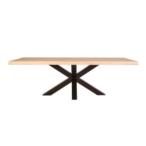 Eettafel Boomstam Eikenhout met Spinpoot Naturel 240cm (showroom model) - Afbeelding 8
