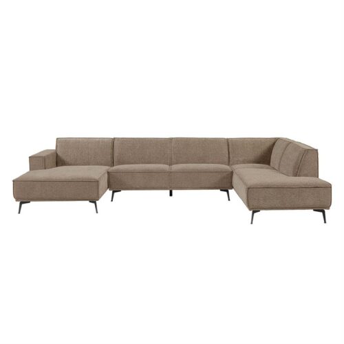 2,5-zits Lounge/Hoekbank Leeds - Bruin (Lounge Links)