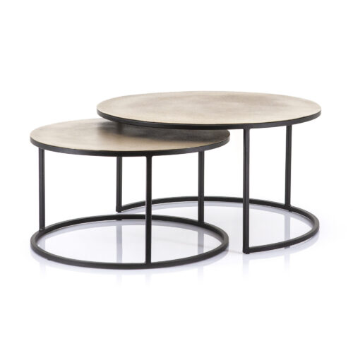 Salontafel Setto groot, set van 2 stuks - Goud - Afbeelding 5