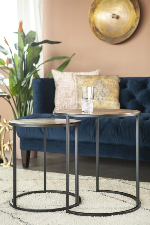 Salontafel Setto groot, set van 2 stuks - Goud - Afbeelding 7