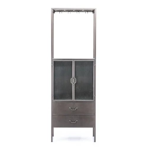 Wijnkast Ventana Metaal en Glas 60 x 179 cm - Afbeelding 6