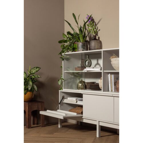Opzetkast Klink t.b.v. TV-meubel Klink, Grenen, 200cm, kleur Mist - Afbeelding 3