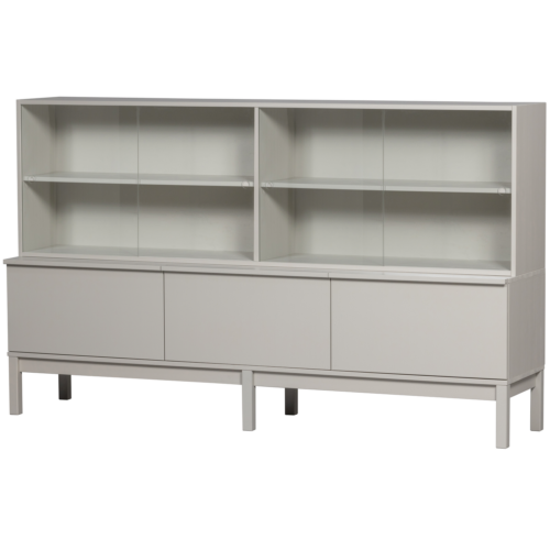 Wandkast Combi-Klink Grenen, 200cm, kleur Mist