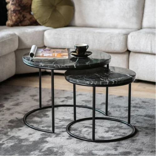 Salontafel Romeo, set van 2 stuks - marmer - Afbeelding 11