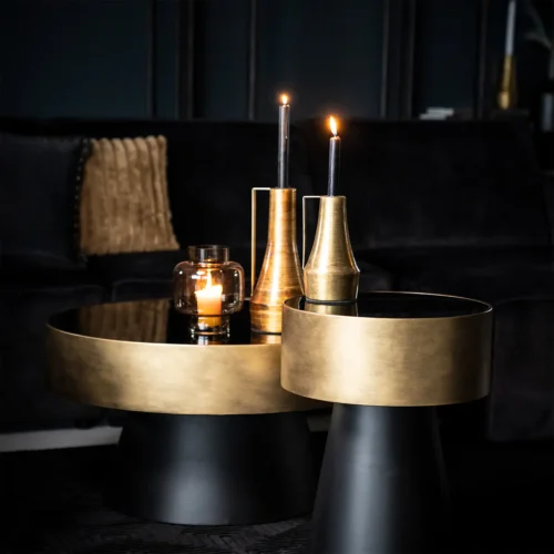 Salontafel Bunga groot - zwart/goud - Afbeelding 14