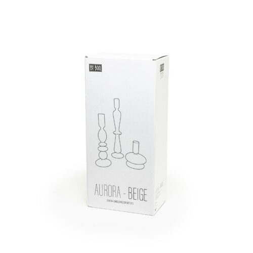 Kaarsenhouder Aurora set van 3 stuks - Beige - Afbeelding 20