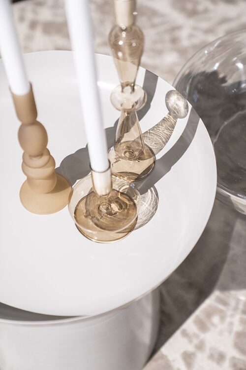 Kaarsenhouder Aurora set van 3 stuks - Beige - Afbeelding 22