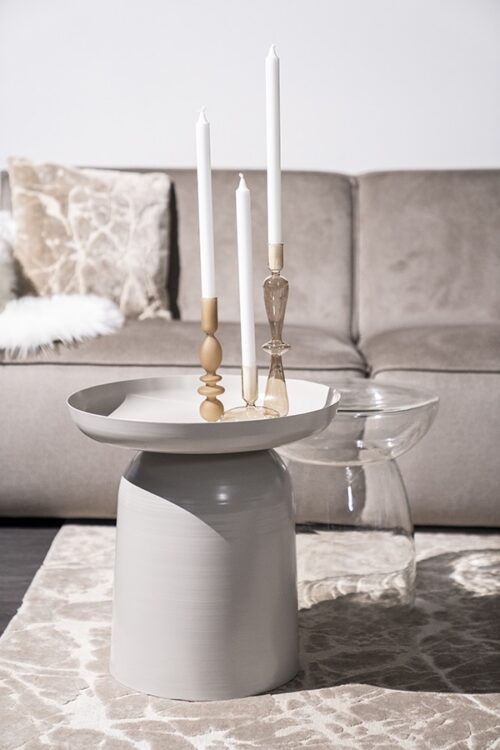 Kaarsenhouder Aurora set van 3 stuks - Beige - Afbeelding 24