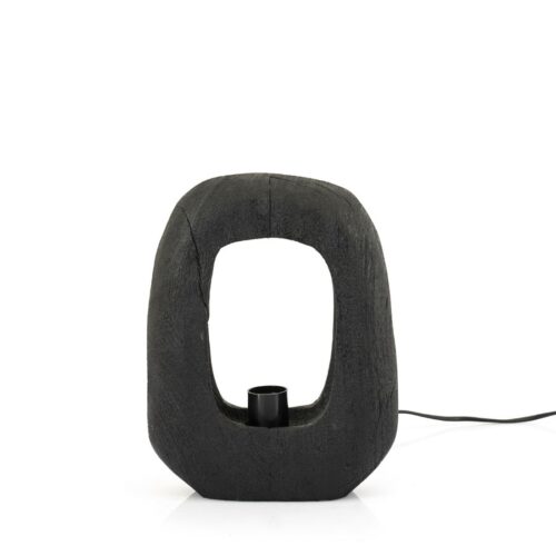 Tafellamp Gibs Hout 30cm hoog - Zwart - Afbeelding 5