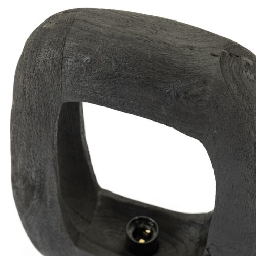 Tafellamp Gibs Hout 30cm hoog - Zwart - Afbeelding 7