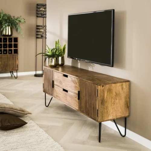 TV-meubel Tweak Mangohout 135cm - Afbeelding 15