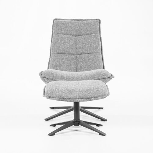 Fauteuil Marcus met voetenbank Licht grijs - Afbeelding 18