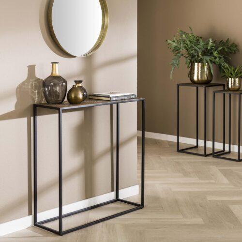 Haltafel Iron Metallic Antiek Brons 75cm - Afbeelding 9