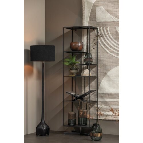 Vloerlamp Foss 129cm kleur Antique Zwart (excl. kap) - Afbeelding 2