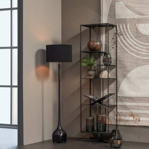 Vloerlamp Foss 129cm kleur Antique Zwart (excl. kap) - Afbeelding 3