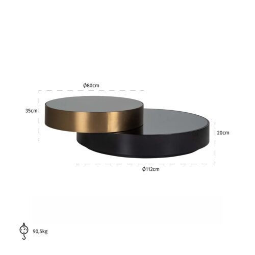 Salontafel Slice - Zwart - Afbeelding 3