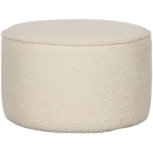 Poef Sara Laag Bouclé Crème 36xO60