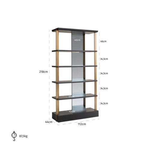 Wandkast Rigley Met spiegel 218 x 112cm - Afbeelding 4