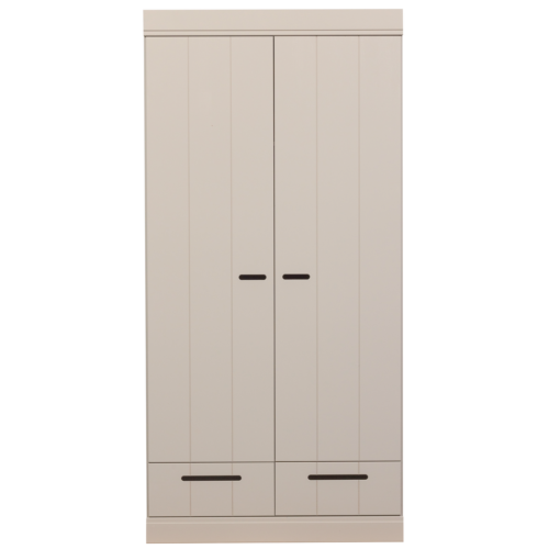 Kledingkast Connect 195 x 94cm, 2 deuren en lade, kleur Dust - Afbeelding 4