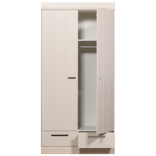 Kledingkast Connect 195 x 94cm, 2 deuren en lade, kleur Dust - Afbeelding 5