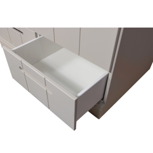 Kledingkast Connect 195 x 94cm, 2 deuren en lade, kleur Dust - Afbeelding 6