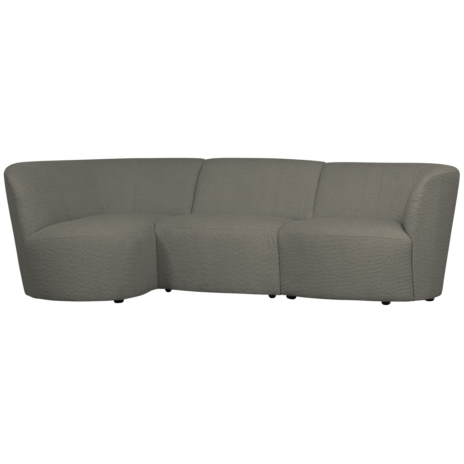 Coco 3-zits ronding links bouclé warm groen