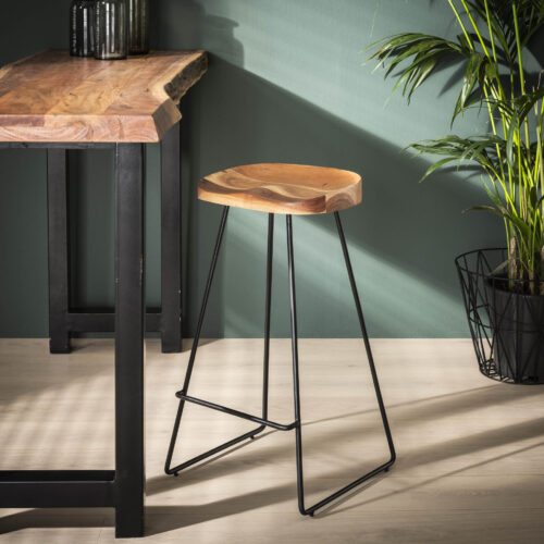 Barkruk Ergo Kuip Acaciahout (zithoogte 69 cm) - Afbeelding 5