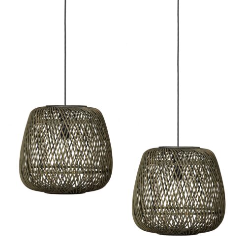 Hanglamp Moza Gevlochten bamboe / rotan Ø36cm - Afbeelding 4