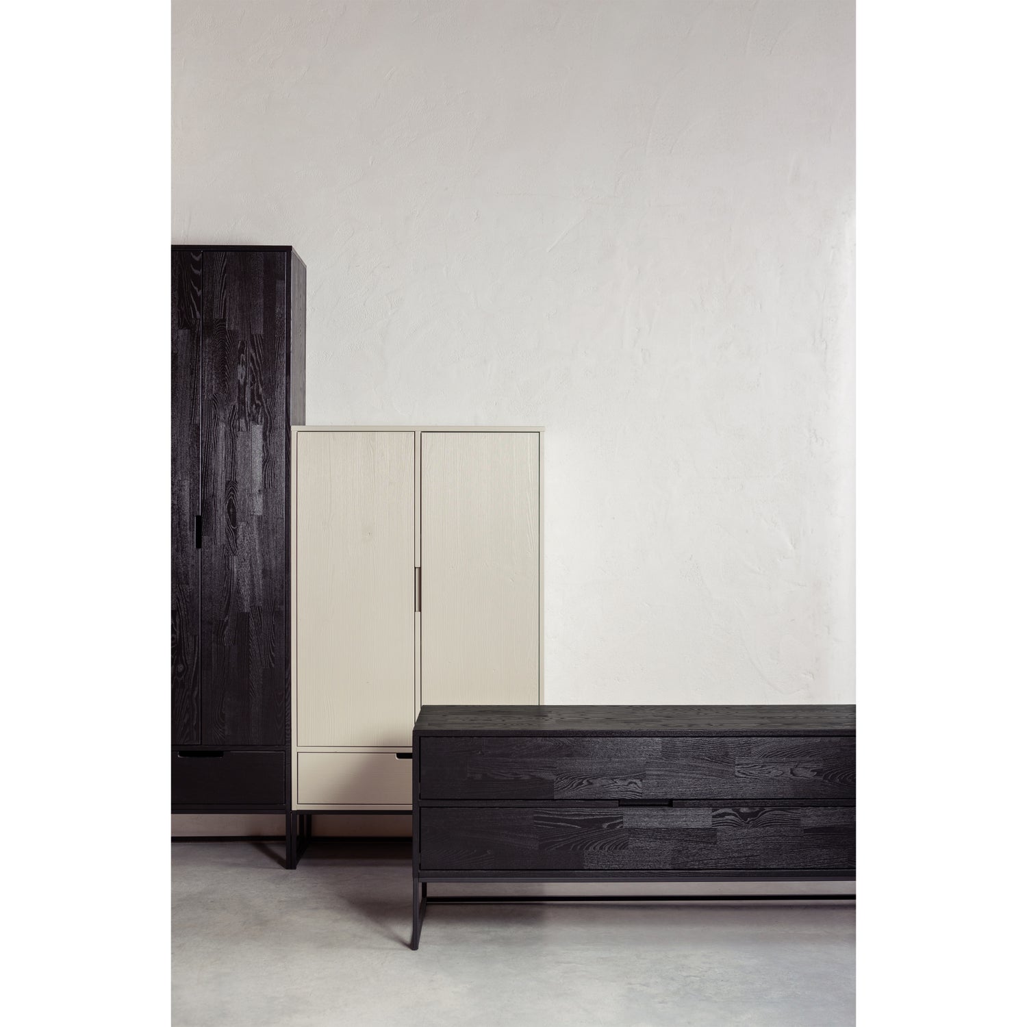 Opbergkast Silas Grenen, 149 x 85cm, kleur Dust - Afbeelding 3