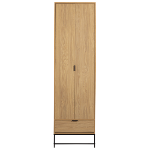Opbergkast Silas Eiken, 210 x 60cm, kleur Naturel - Afbeelding 4
