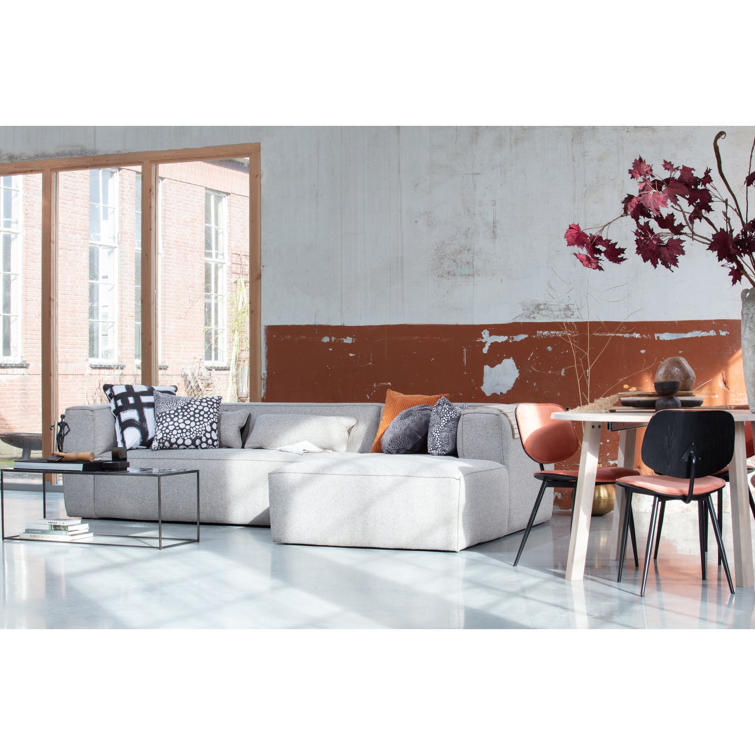 Uitschuifbare Ronde Eettafel Lange Jan 120 x 120-200cm, kleur Eiken - Afbeelding 2