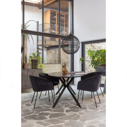 Ovale Eettafel Bruno 220 x 100cm, kleur zwart - Afbeelding 3