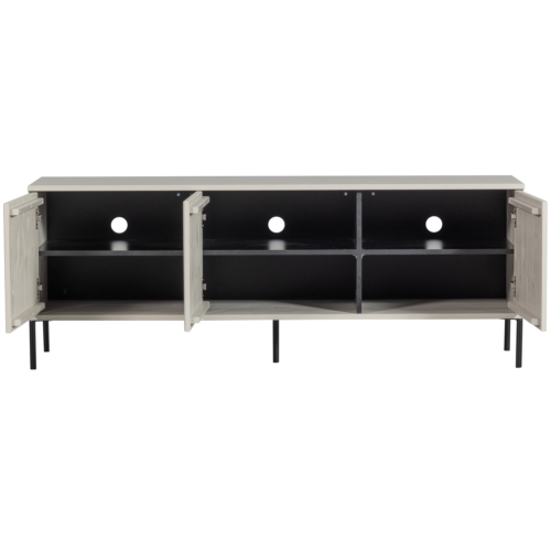 TV-meubel New Gravure Grenenhout 150cm - Dust - Afbeelding 3