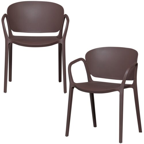 Tuinstoel Bent Kunststof - Paars/Bruin - Afbeelding 9