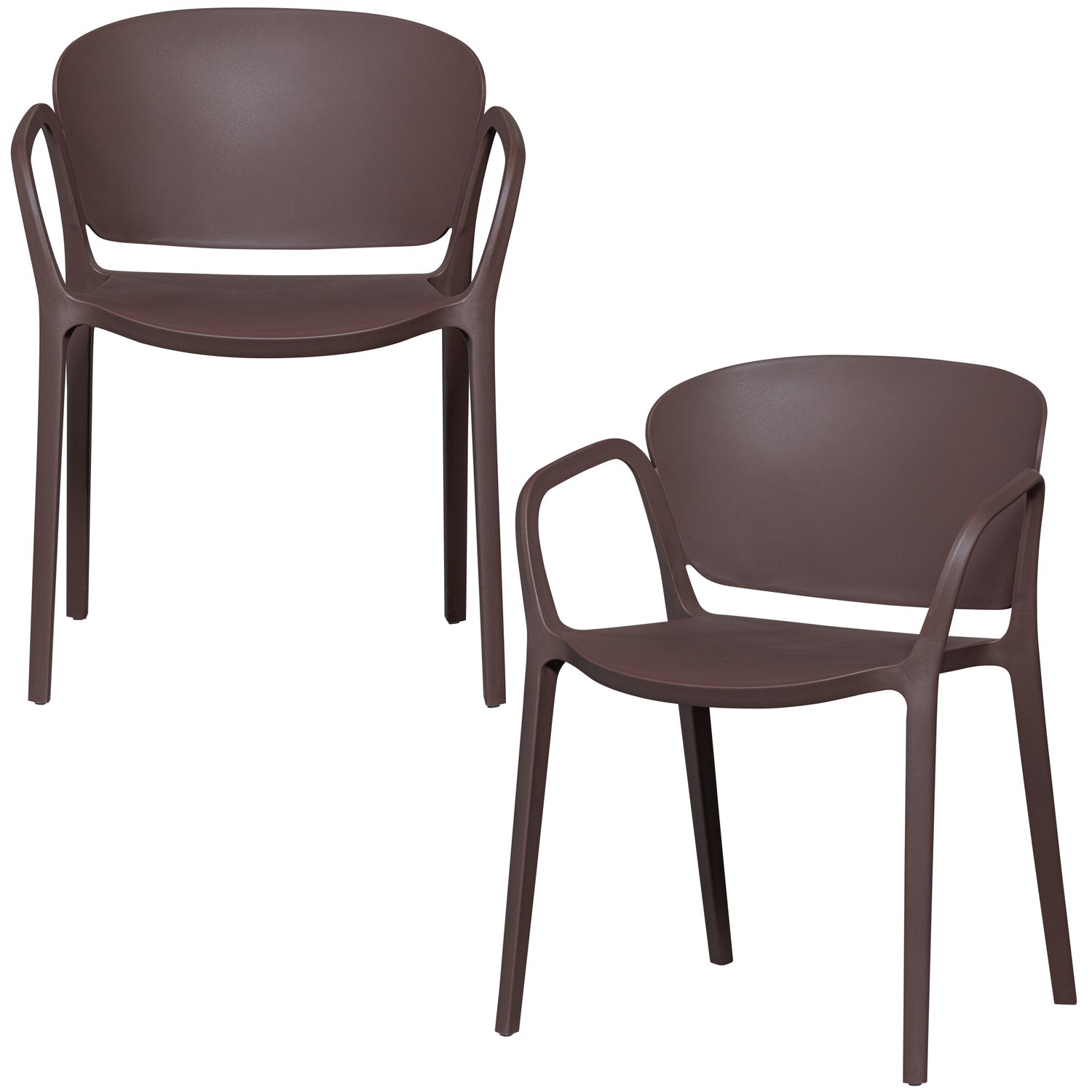 Tuinstoel Bent Kunststof - Paars/Bruin - Afbeelding 9